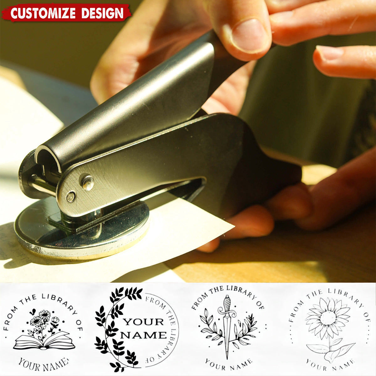 Personalized Book Embossing Stamp-Gift for Book Lovers