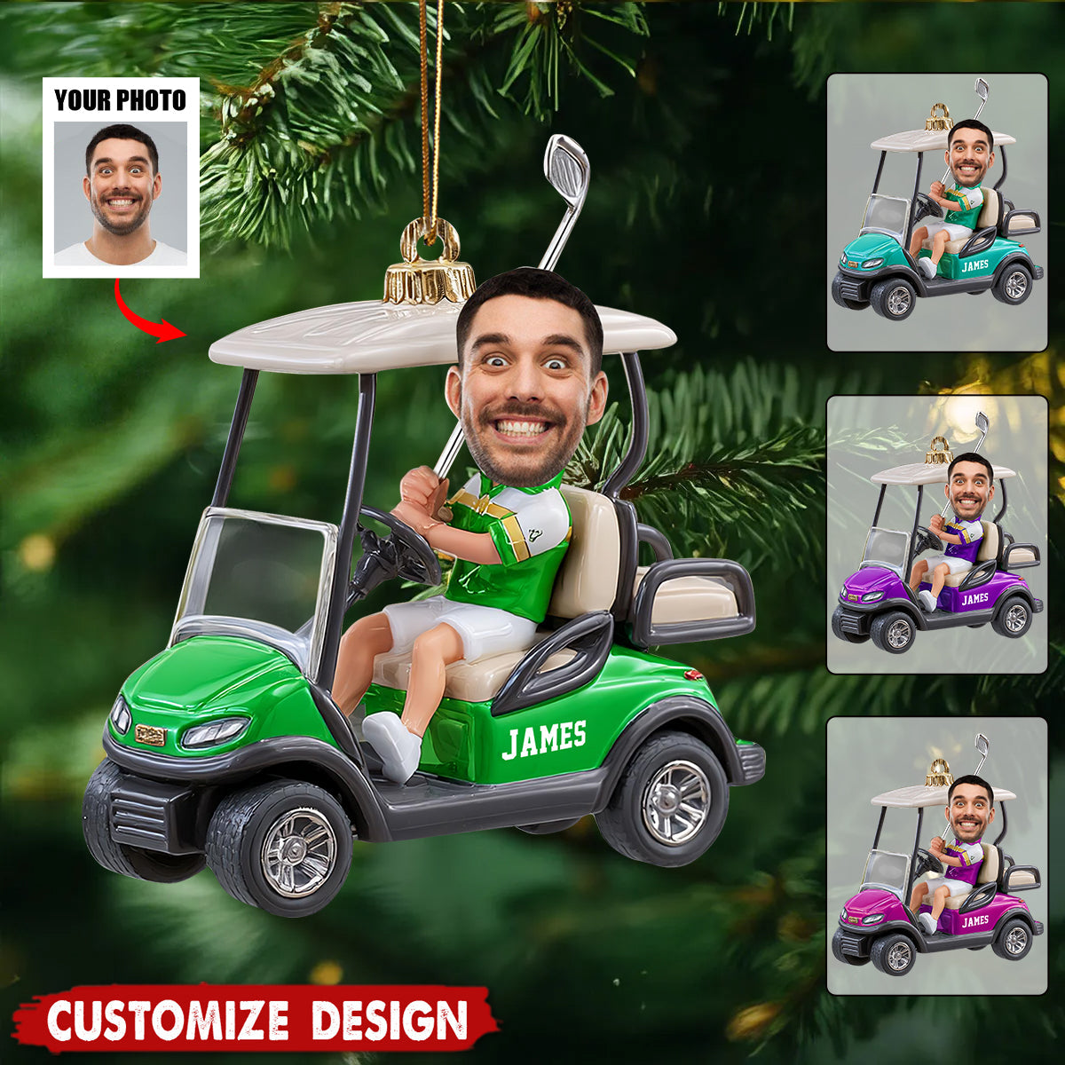 Personalized Golf Acrylic Ornament - Gift for Golf Lovers