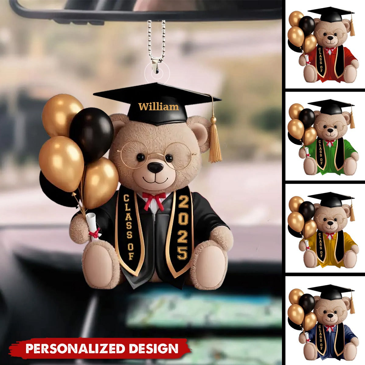 Time To Soar-Personalized Car Ornament-Graduation Gift For Family Or Friends