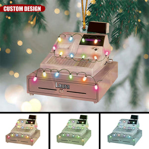 Personalized Cash Register Christmas Ornament -  Gift For Cashier