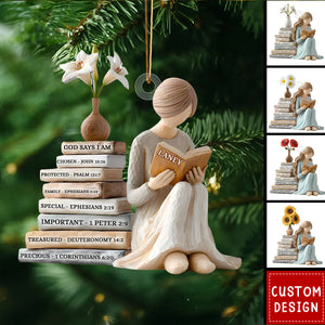 Personalized God Says I Am Girl Ornament