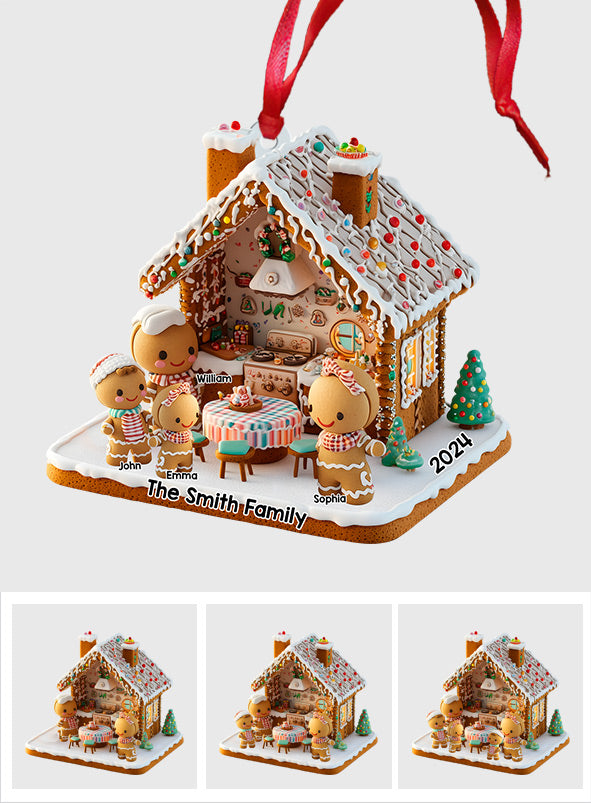 Ginger Bread Family - Personalized Family Ornament