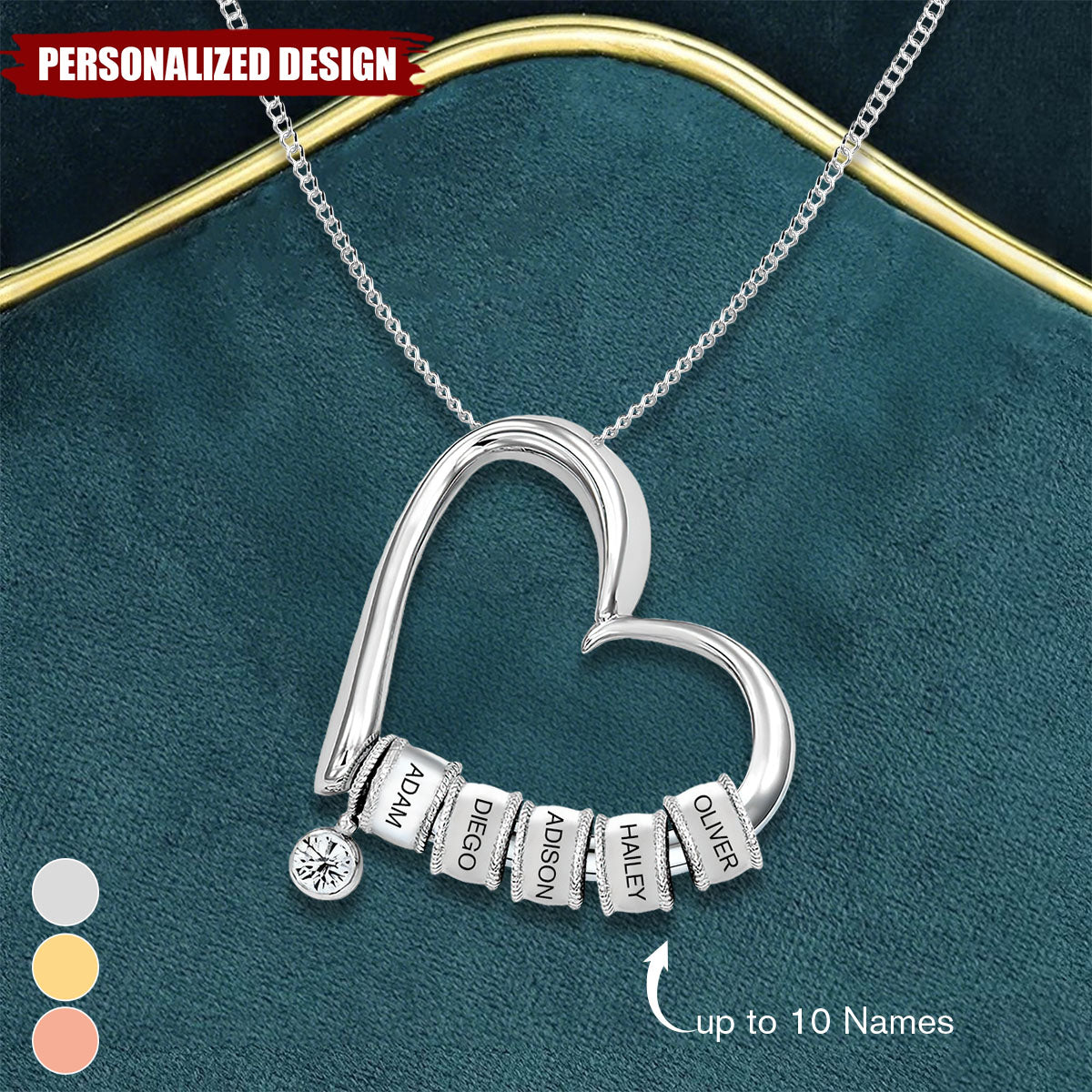 Personalized Name Hearts Necklace-Gift For Family