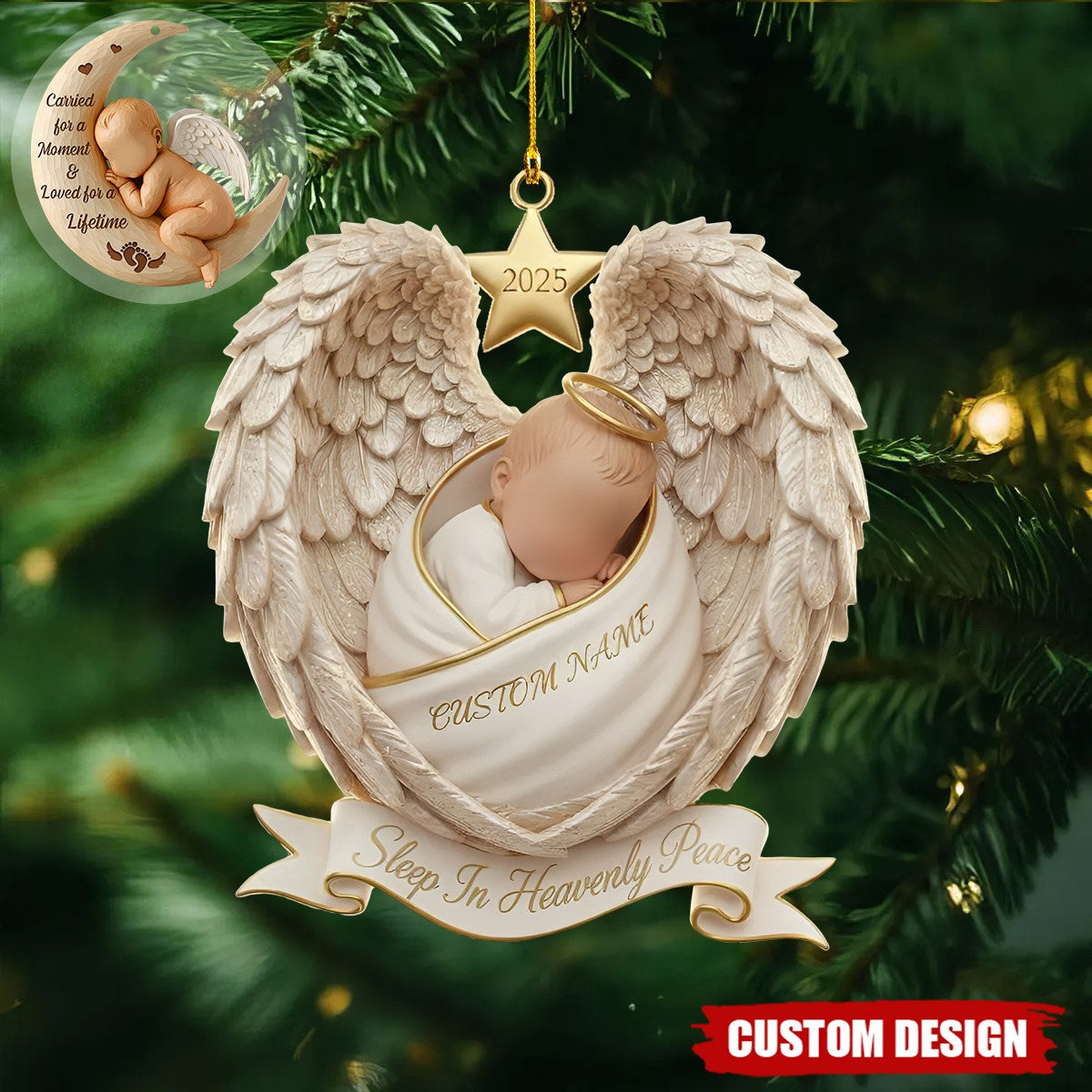Personalized Baby Memorial Ornament - Gift for Baby Loss