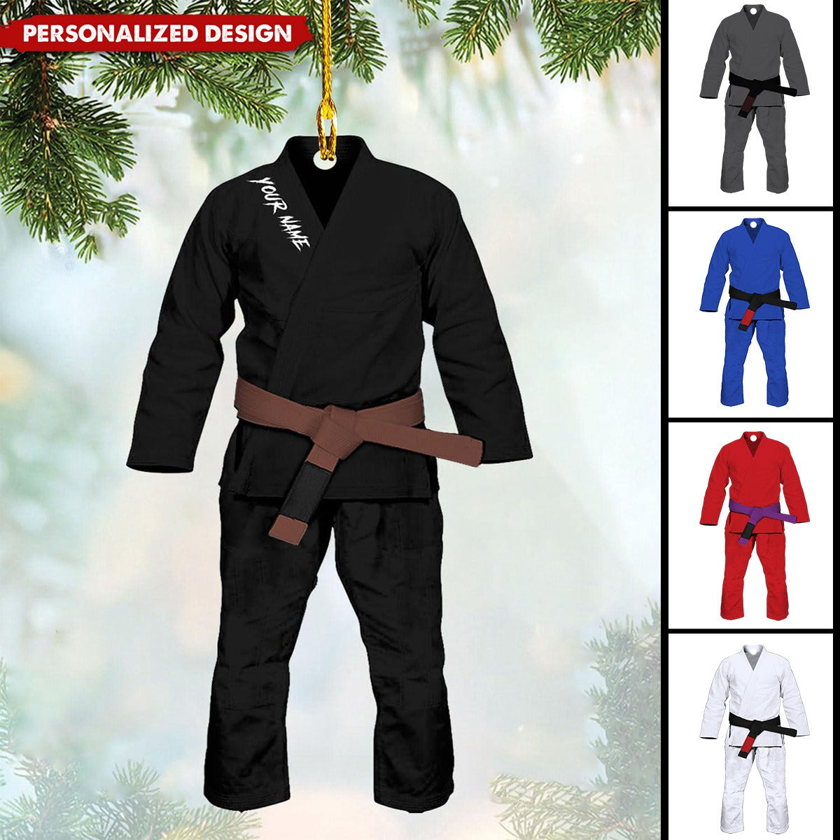 New Release Personalized Jiu Jitsu Uniform Ornament-Gifts For Jiu Jitsu Lovers