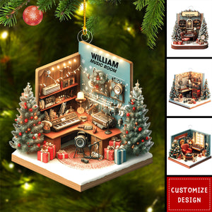 Personalized Music Room Christmas Ornament Gift For Musician-2024 New Release