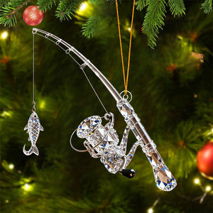 Personalized Fishing Rod Christmas Ornament Gift For Fishing Lover