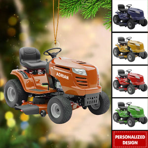 Personalized Lawn Mower Ornament Christmas Gift for Gardener or Landscaper