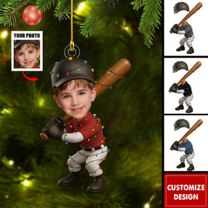 Personalized Baseball Kid Ornament-Unique Gift For Boys And Girls