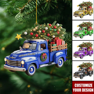 Personalized Truck Christmas Ornament, Gift For Trucker Ornament