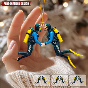 Personalized Scuba Diving Couple Ornament