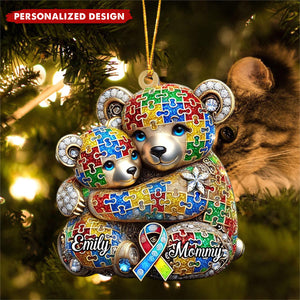 Mama Bear - Personalized Autism Awareness Ornament