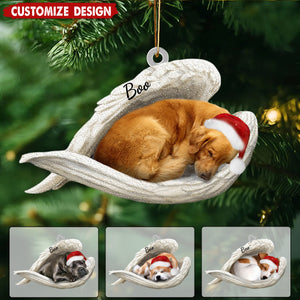 Personalized Dog Sleeping Angel Memorial Ornament