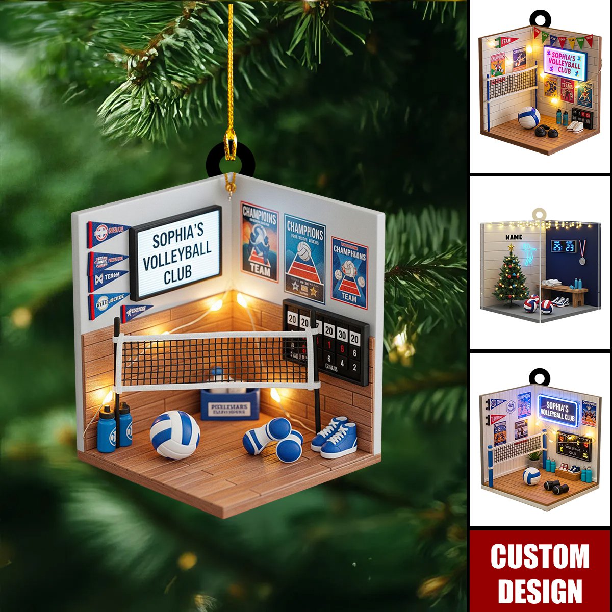 Personalized Volleyball Club Christmas  Ornament - Gift For Volleyball Player