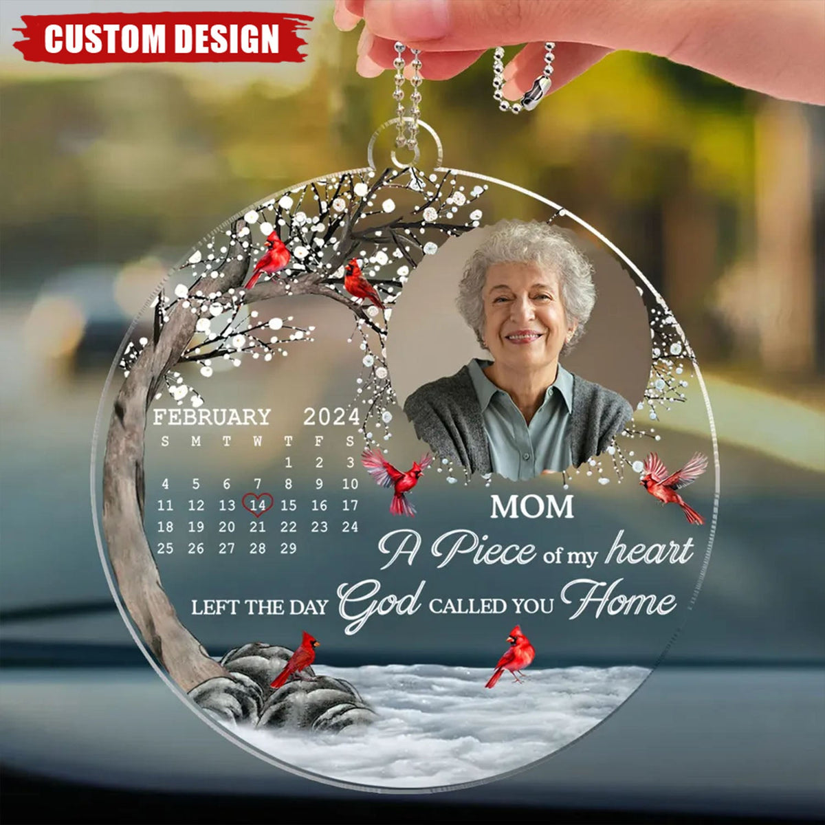 My Heart Changed Forever - Personalized Memorial Car Ornament