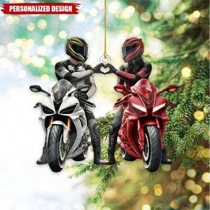 Personalized Motorbike Couple Christmas Ornament-Gift for Couple-New Release
