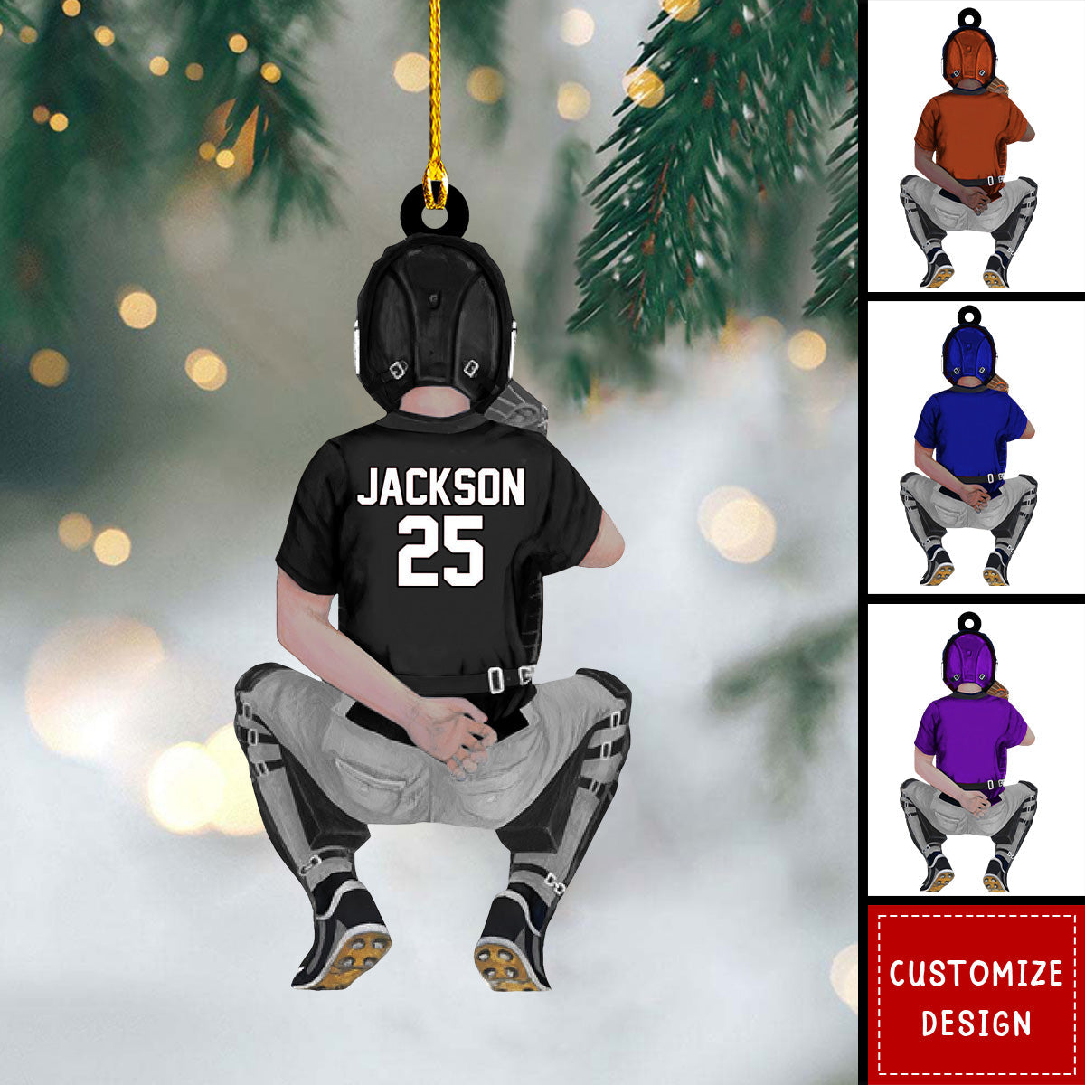 Baseball Player Personalized Ornament - Gift For Baseball Lovers- 2024 New Release