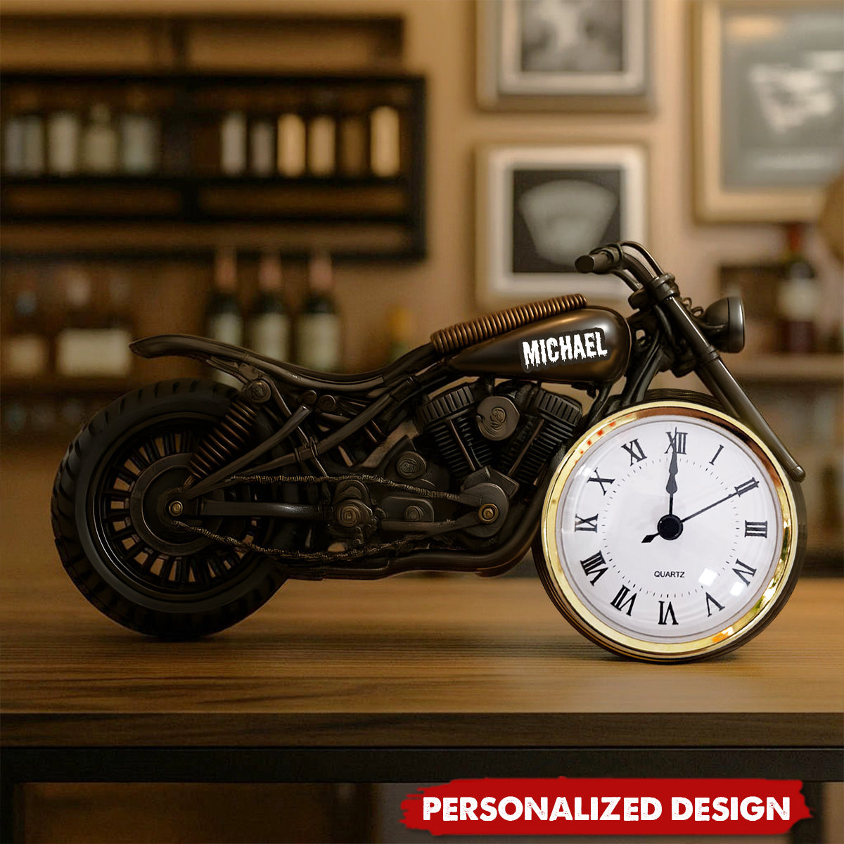 Time to Ride-Personalized Biker Acrylic Clock Plaque
