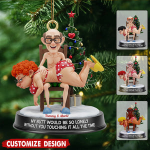 Personalized Funny Old Couple Ornament - Gift For Grandma,Grandpa