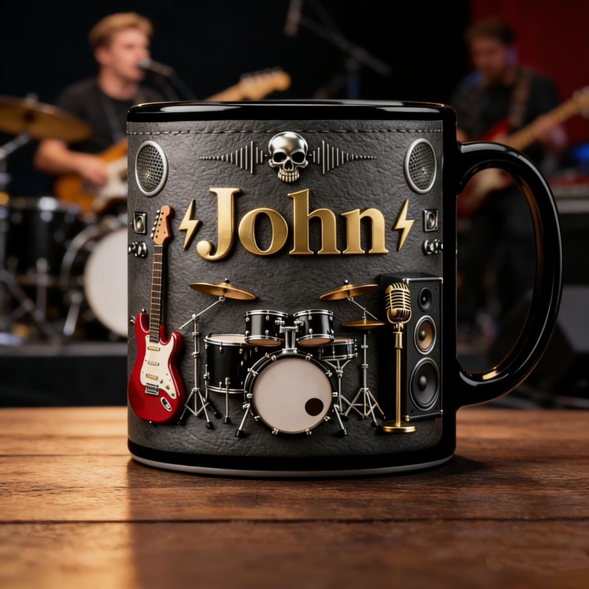 Personalized Rock Music Mug