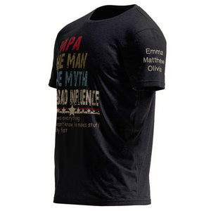 Personalized Dad Papa Grandpa Shirt - Birthday Fathers Day Gift