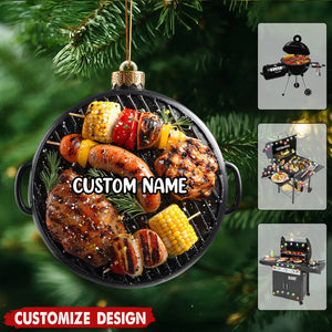 Personalized BBQ Grill Christmas Ornament - Gift For Grill Masters