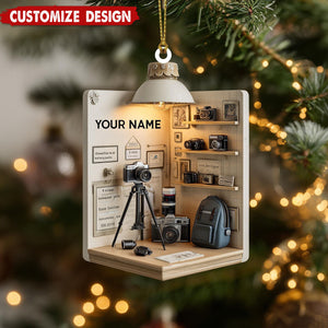 Personalized Camera Christmas Ornament-Gift For Photographer