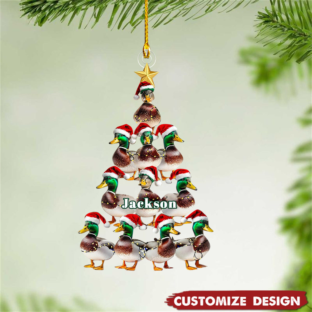 Personalized Hunting Mallard Duck Ornament -Gift For Hunters- 2024 New Release