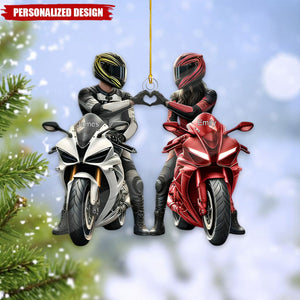 Personalized Motorbike Couple Christmas Ornament-Gift for Couple-New Release