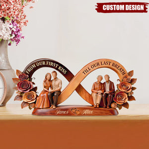From Our First Kiss Till Our Last Breath - Personalized Custom Shaped Acrylic Plaque