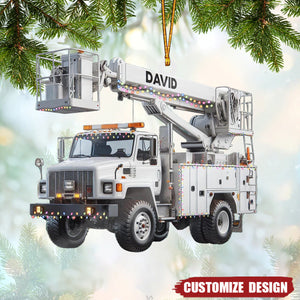 Personalized Lineman truck Ornament -Gift For Lineman - New Release