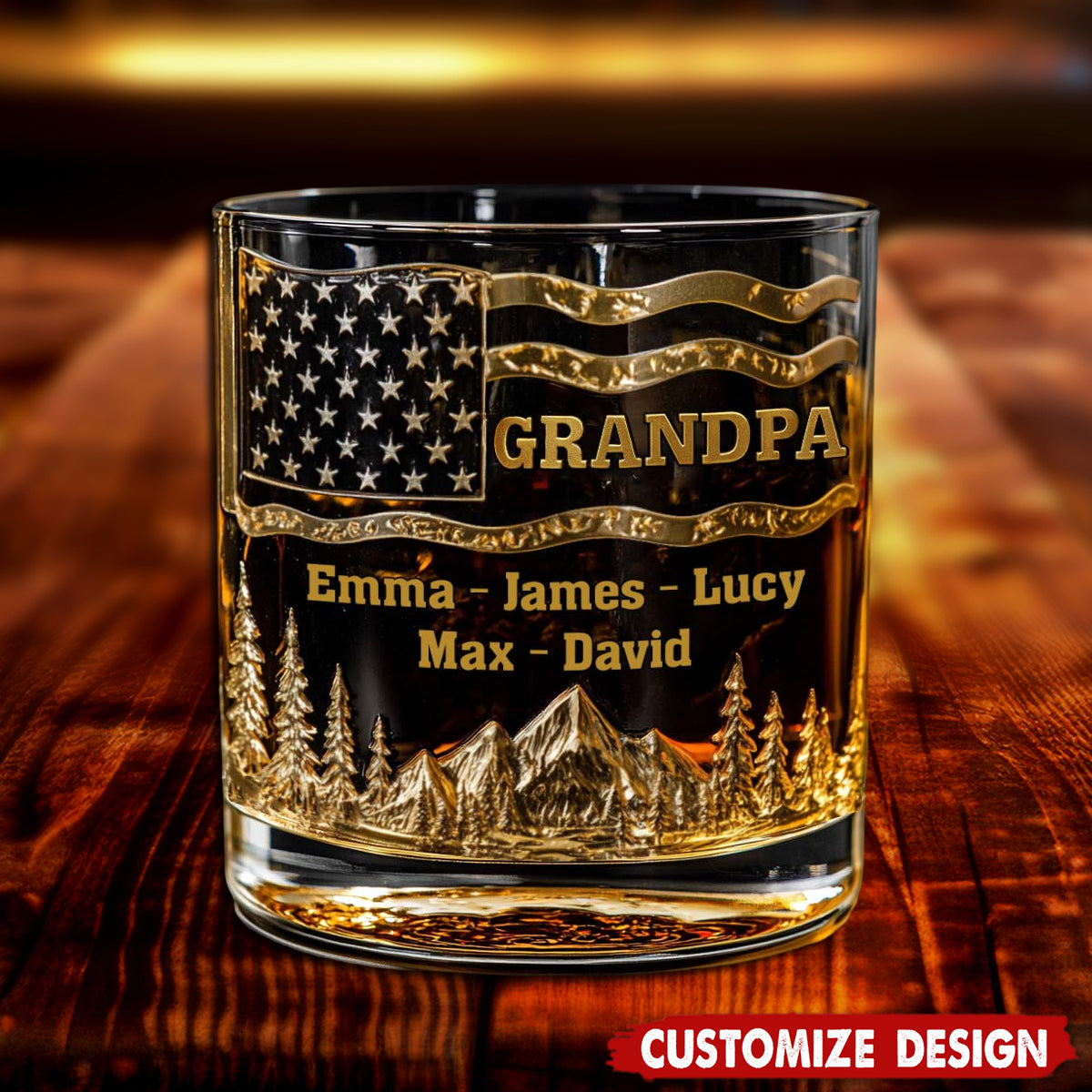 Cool Grandpa/Dad/Uncle Drink Whiskey - Personalized Grandpa/Dad/Uncle Whiskey Glass