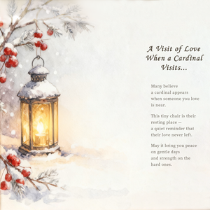 Personalized Cardinal Memorial Ornament-Memorial Gift For Family