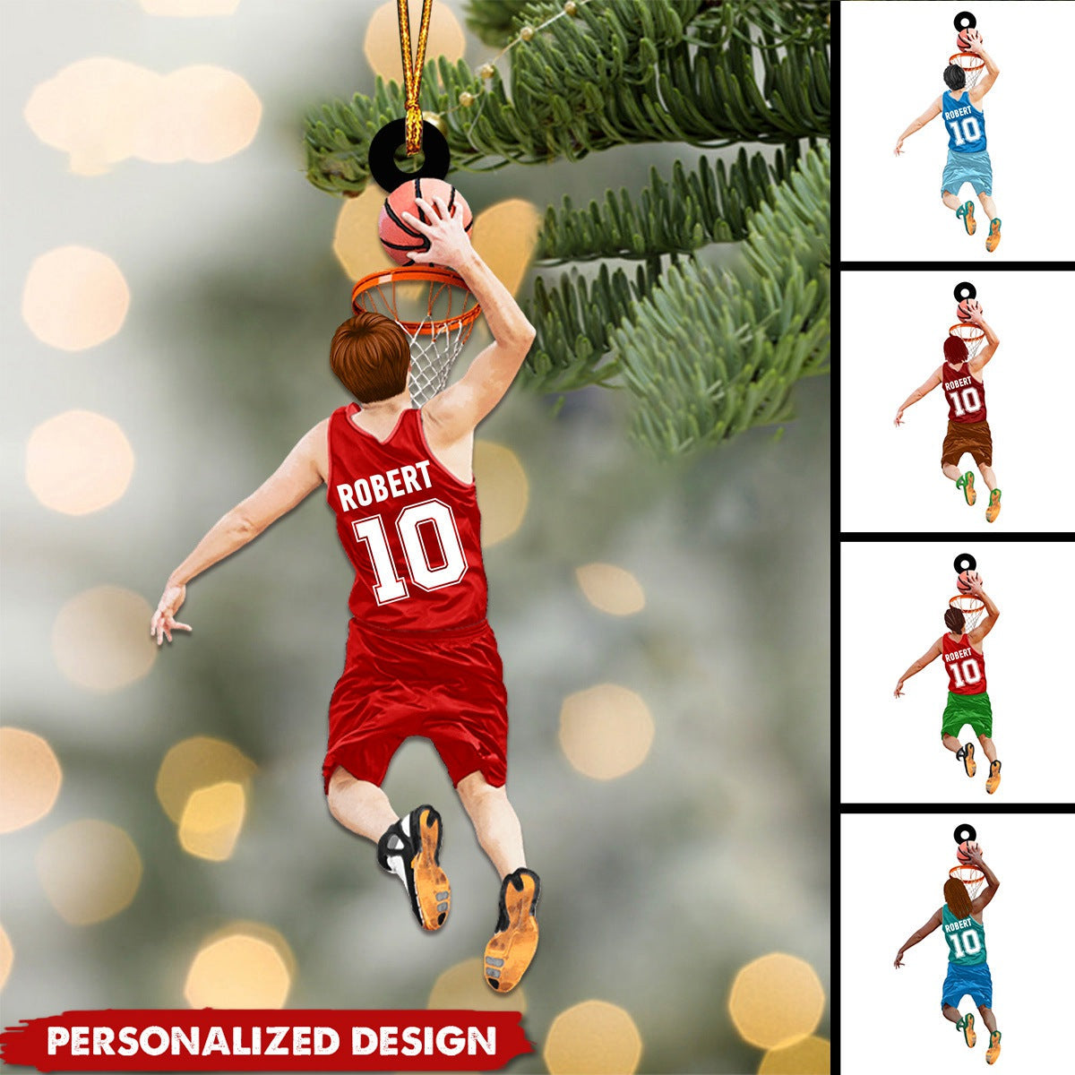 Personalized Basketball Player Jumping Dunking Ornament-Gifts For Basketball Lovers-New Release