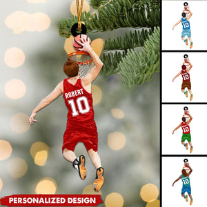 Personalized Basketball Player Jumping Dunking Ornament-Gifts For Basketball Lovers-New Release