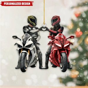 Personalized Motorbike Couple Christmas Ornament-Gift for Couple-New Release