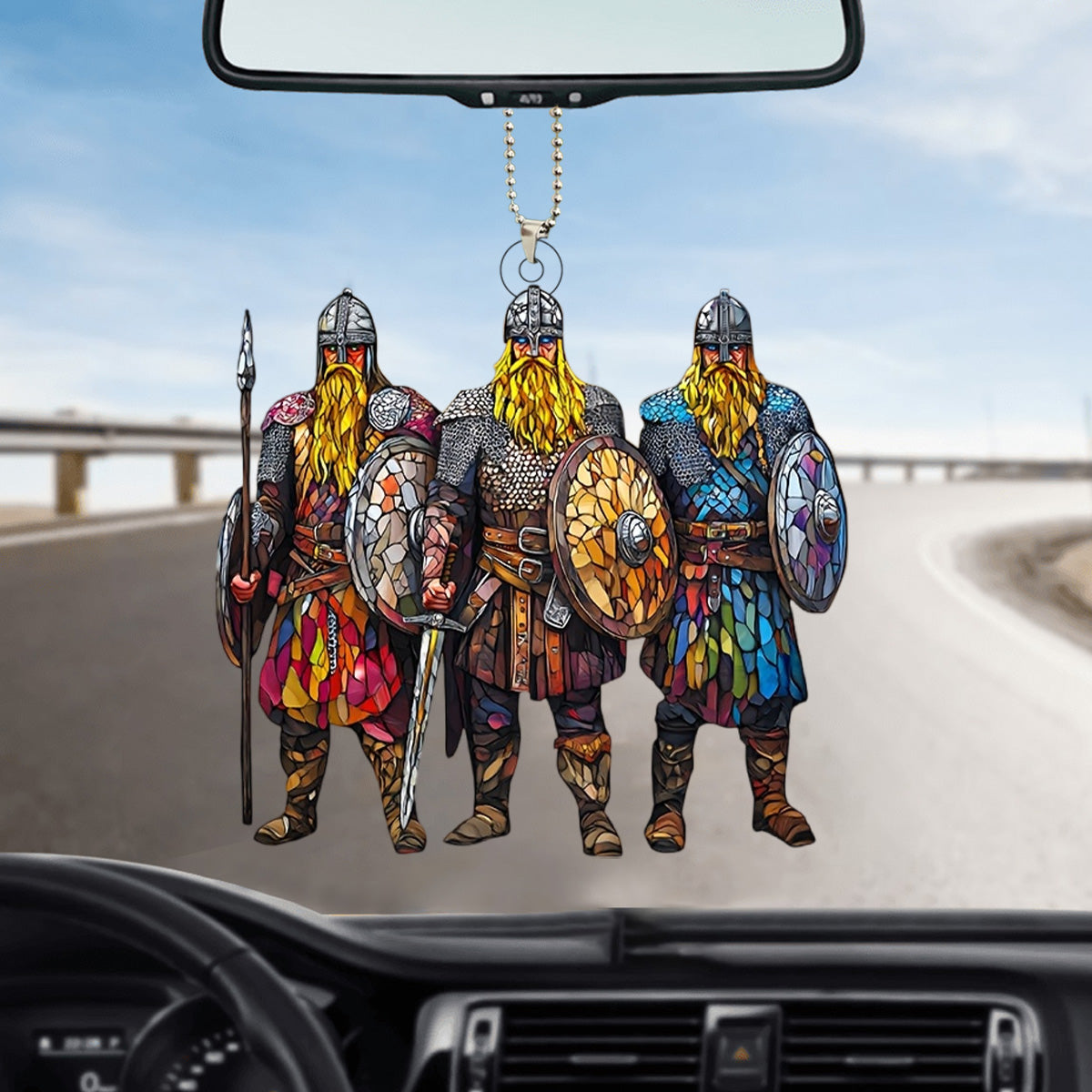 Viking Warrior Car Ornament, Historical Decor