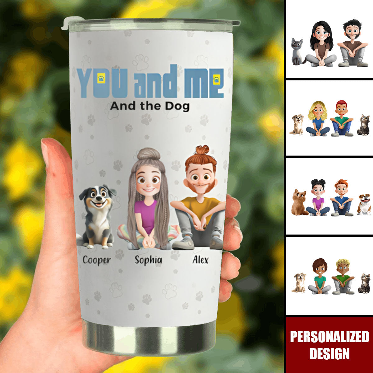 You And Me For Pet Parents-Personalized Tumbler