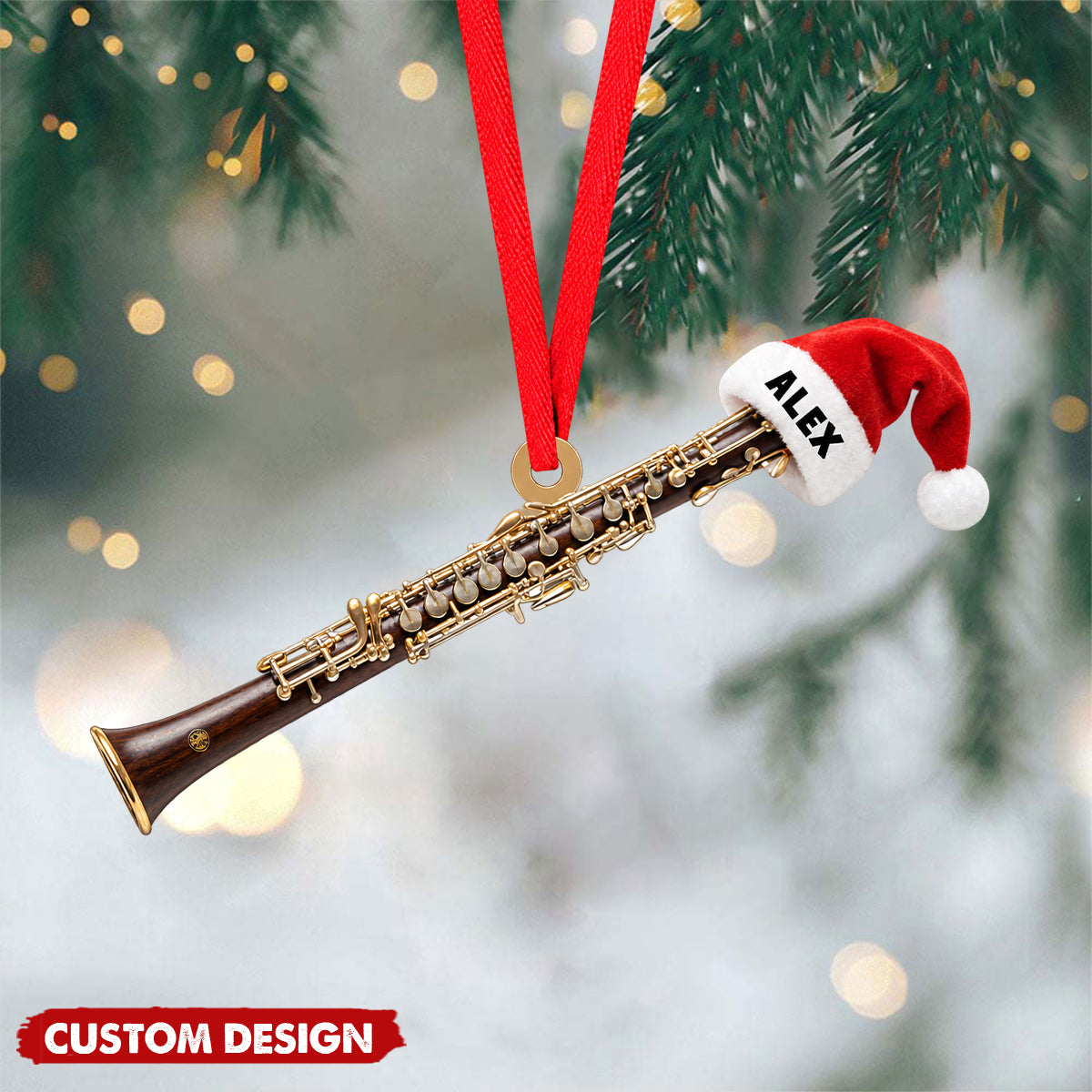 Personalized Oboe Christmas Ornament, Music Teacher Gift