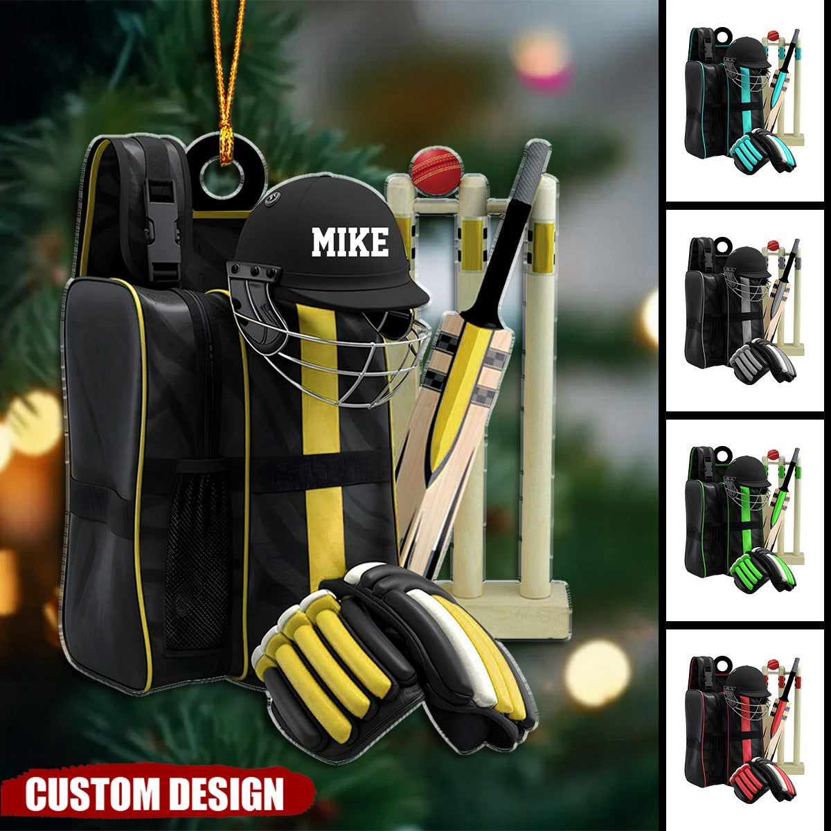 Personalized Cricket Christmas Ornament, Gift For Cricket Lovers - New Release