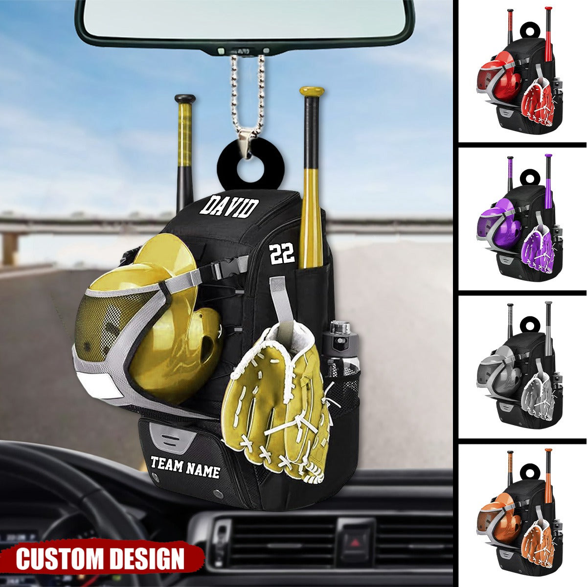 Personalized Baseball/Softball Bag Car Ornament-Gift For Baseball/Softball Players