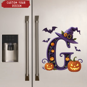 Custom Halloween Letter Decal - Personalized Halloween Witchy Gifts For Besties, Sisters, BFF, Family, Yourself