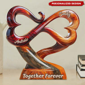 Personalized Acrylic Infinity Heart Plaque - Anniversary Gift