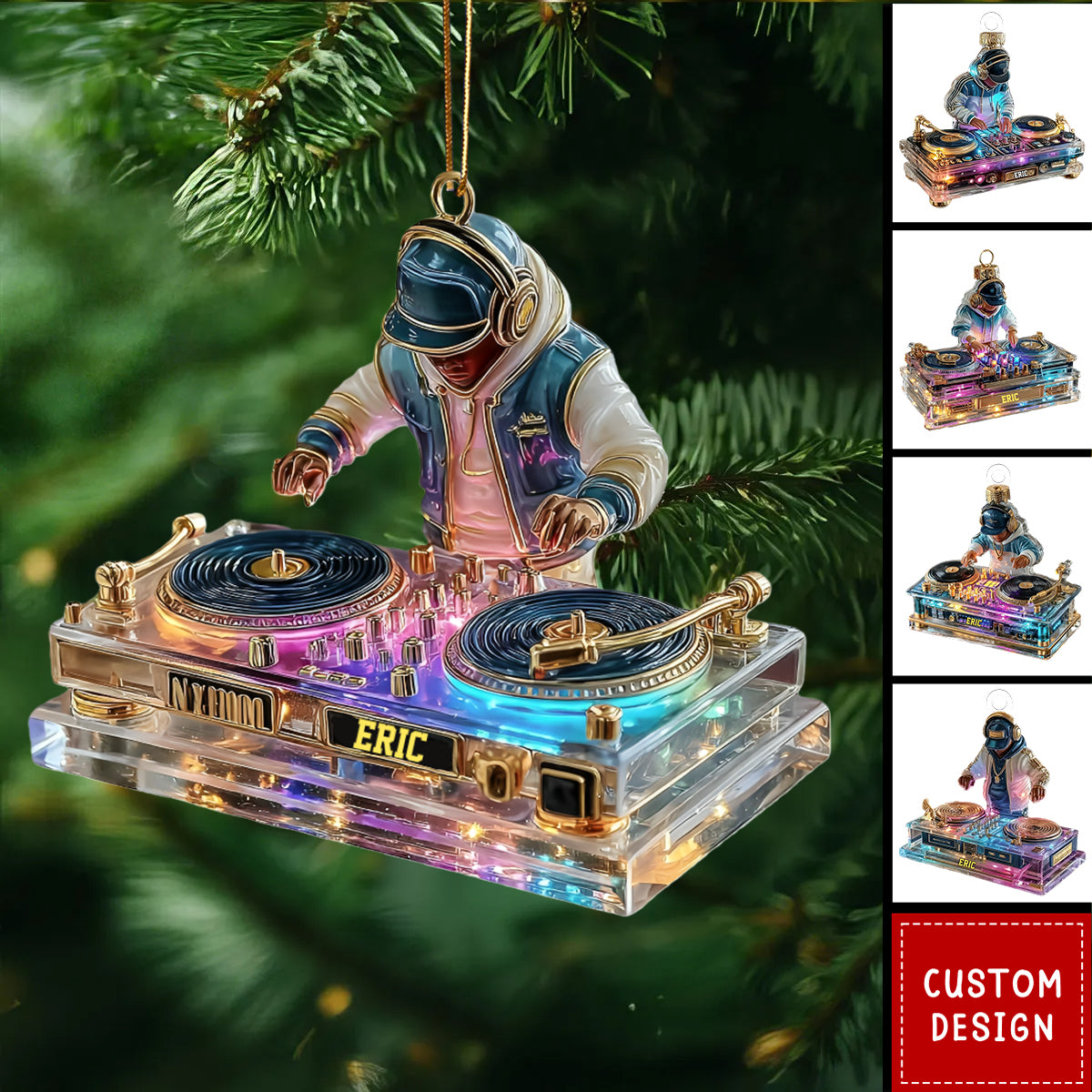 Personalized DJ Design Ornament- Gift For DJ Lovers