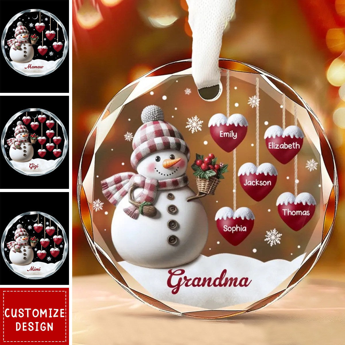 If Nothing Is Going Well, Call Your Grandmother - Family Personalized Circle Ornament