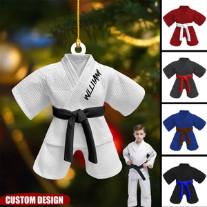Personalized Black Belt Kid Uniform Ornament - Gift For Jiu-Jitsu,Karate Lovers