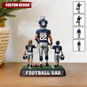 Football Dad - Personalized Football Custom Shaped Acrylic Plaque