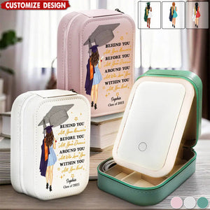 Behind You All Memories - Personalized Makeup Box With LED Mirror