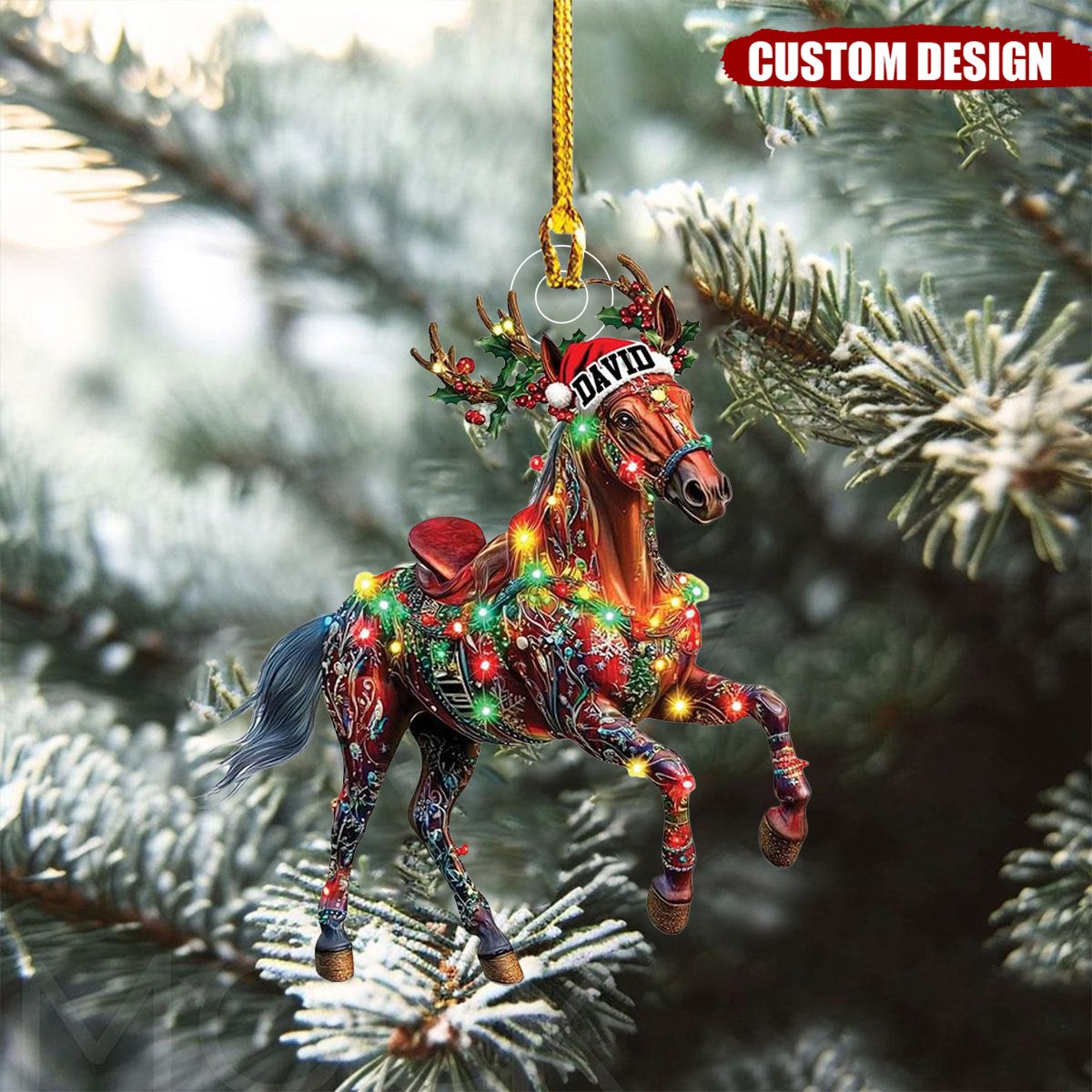 Personalized Horse Christmas Ornament - 2024 New Release