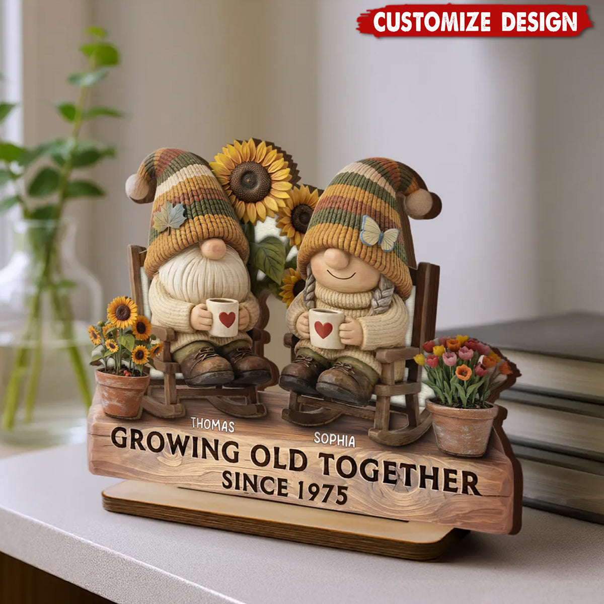 Couple Grow Old Together - Personalized Wooden Plaque - Perfect Gift Couple